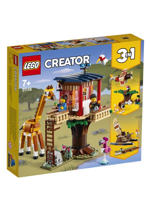 LEGO Creator Safari wilde dieren boomhuis - 31116 - voorkant okergeel