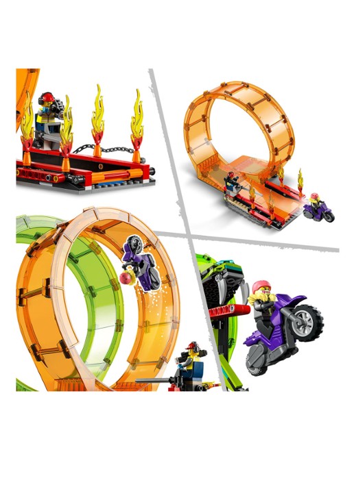 LEGO Dubbele looping stuntarena - 60339 - detail 4 multicolor