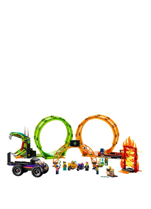 LEGO Dubbele looping stuntarena - 60339 - voorkant 2 multicolor