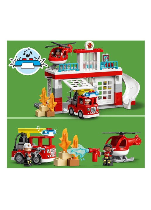 LEGO DUPLO Brandweerkazerne & Helikopter Speelset - 10970 - detail 5 multicolor