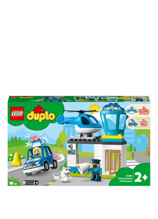LEGO DUPLO Politie Station & Helikopter Speelgoed - 10959 - voorkant multicolor