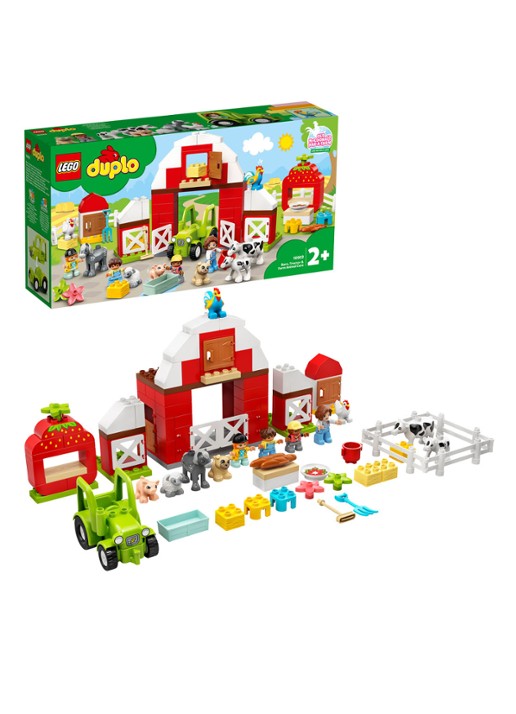LEGO DUPLO Schuur, tractor & boerderijdieren verzorgen - 10952 - detail 3 steenrood
