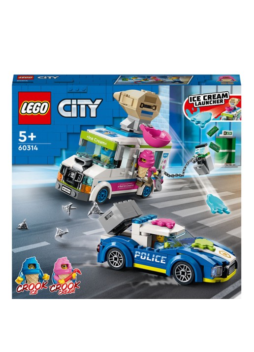 LEGO IJswagen Politieachtervolging bouwspeelgoed - 60314 - voorkant multicolor