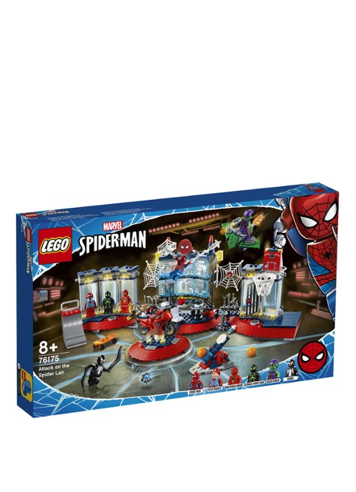 LEGO Marvel Super Heroes Aanval op de Spider schuilplaats - 76175 - voorkant donkerblauw