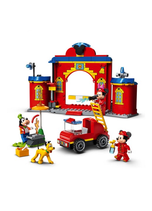 LEGO Mickey Mouse Brandweerkazerne & auto - 10776 - detail 4 rood