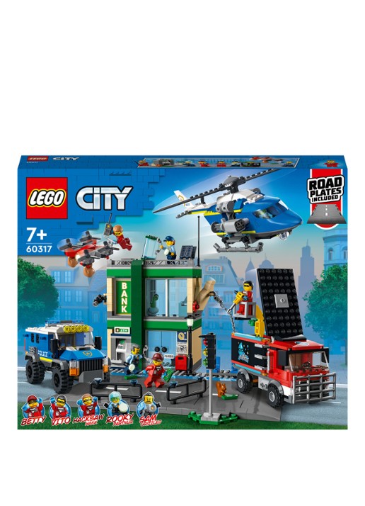 LEGO Politieachtervolging Bij de Bank bouwspeelgoed - 60317 - voorkant multicolor