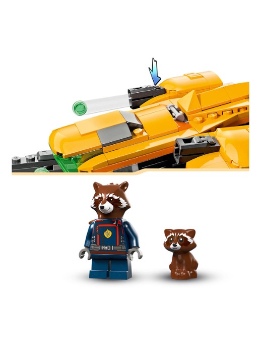LEGO Schip van Baby Rocket Guardians of the Galaxy bouwset - 76254 - detail 3 multicolor