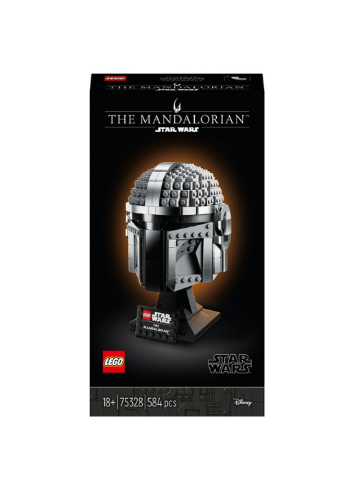 LEGO Star Wars De Mandalorian Helm set - 75328 - voorkant multicolor