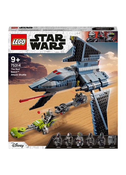 LEGO Star Wars The Bad Batch aanvalsshuttle - 75314 - voorkant grijs