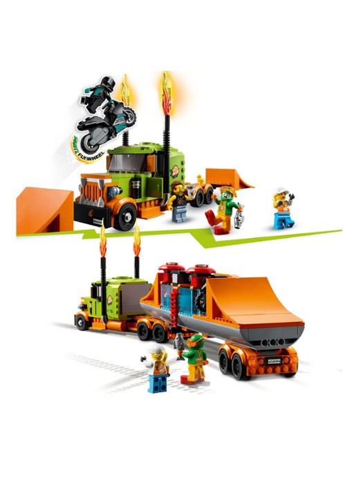 LEGO Stunt Show Truck bouwsets - 60294 - detail 3 orange