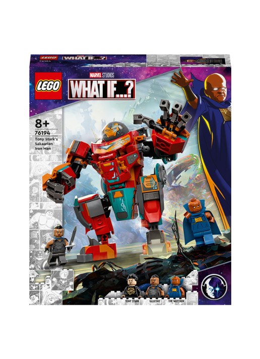 LEGO Super Heroes Tony Stark’s Sakaarian Iron Man - 76194 - voorkant steenrood