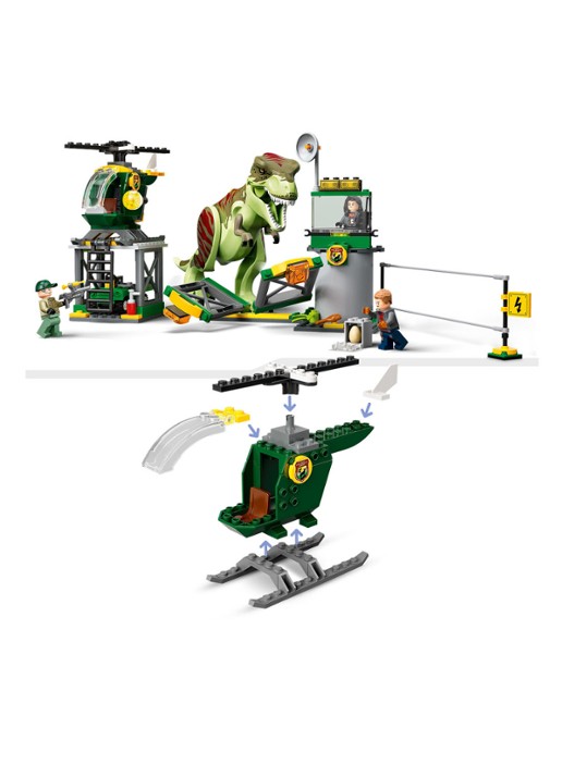 LEGO T. rex dinosaurus ontsnapping - 76944 - detail 4 multicolor