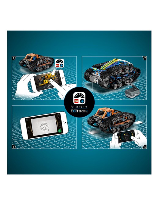 LEGO Technic App RC Transformatie Auto set - 42140 - detail 7 multicolor