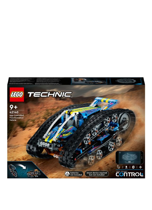LEGO Technic App RC Transformatie Auto set - 42140 - voorkant multicolor