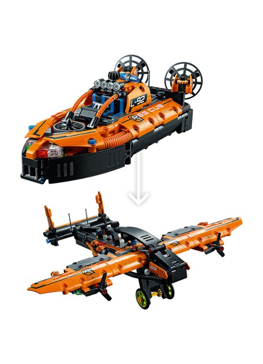 LEGO Technic Reddingshovercraft - 42120 - detail 6 oranjebruin
