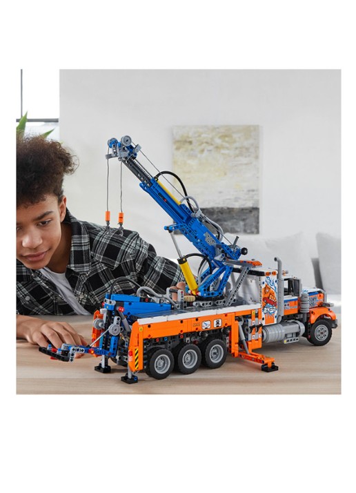 LEGO Technic Robuuste sleepwagen - 42128 - detail 5 orange