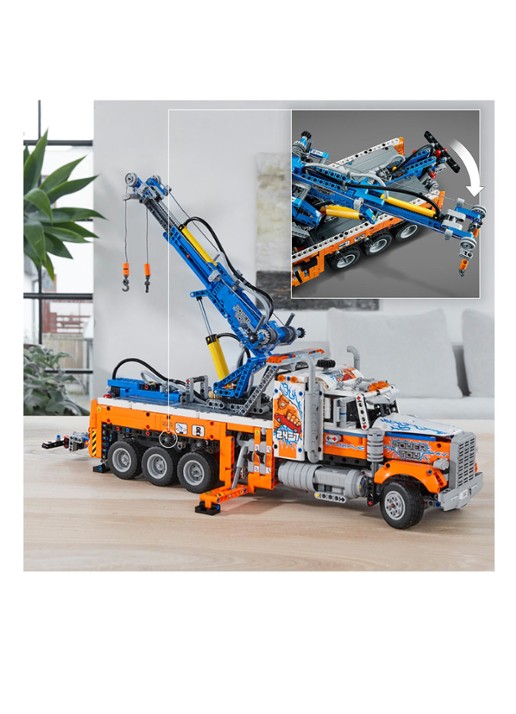 LEGO Technic Robuuste sleepwagen - 42128 - detail 7 orange