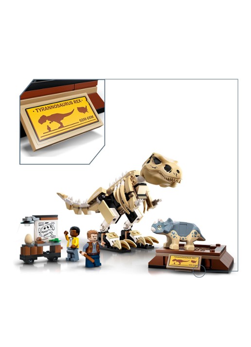 LEGO Tentoonstelling dinosaurusfossiel van T. rex bouwsets - 76940 - detail 3 multicolor