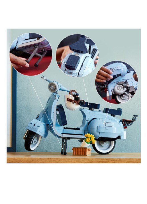 LEGO Vespa 125 Scooter bouwbare modelbouwset - 10298 - detail 3 multicolor