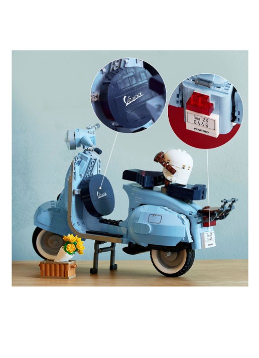LEGO Vespa 125 Scooter bouwbare modelbouwset - 10298 - detail 4 multicolor
