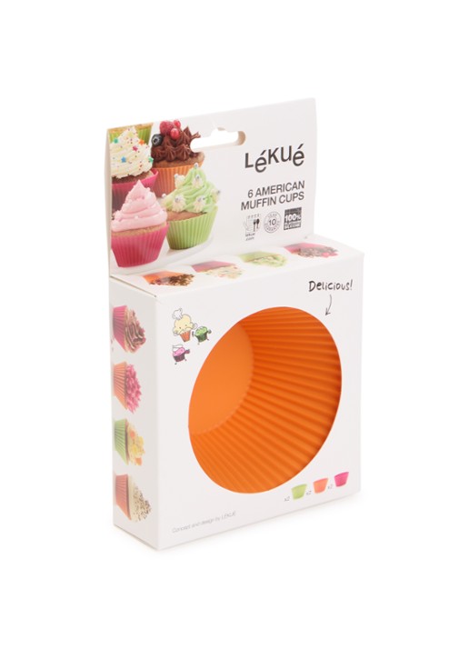 Lékué Bakvorm voor muffins 10 cm set van 6