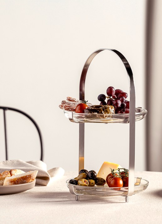 Leonardo Cucina etagère 32 cm - detail 4 zilver