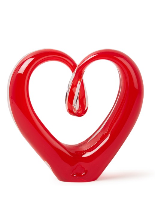 Leonardo Emozione sculptuur hart 10 cm - voorkant steenrood