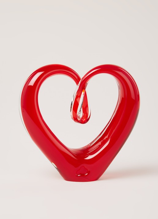 Leonardo Emozione sculptuur hart 10 cm - voorkant 2 steenrood