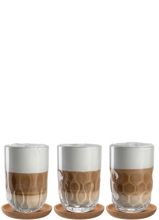 Leonardo Gocce Latte Macchiato glas 390 ml set van 6