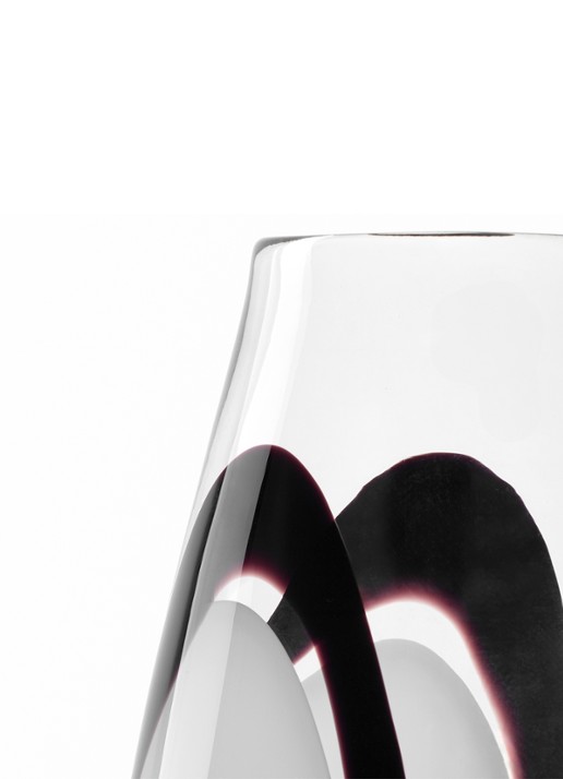 Leonardo Occhi Blanc vaas 37 cm - detail 4 zwart