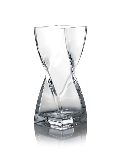 Leonardo Vaas Swirl 25 cm  - voorkant wit
