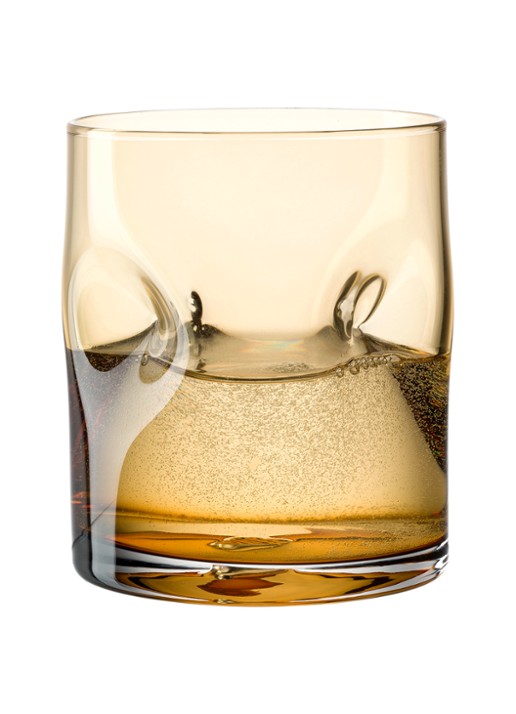 Leonardo Vesuvio drinkglas 30 cl - detail 3 oranjebruin