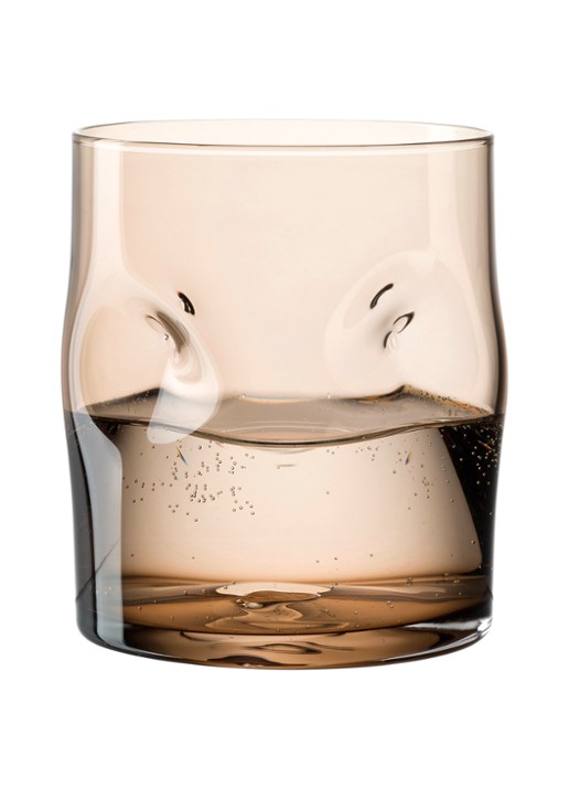 Leonardo Vesuvio drinkglas 30 cl - detail bruin