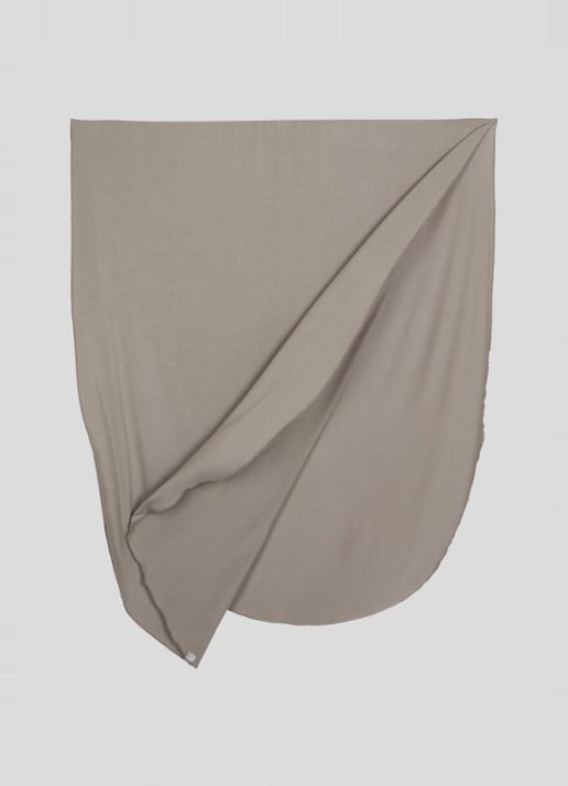 LES Atelier Bamboo Jersey hoofddoek 180 x 82 cm - detail zilver