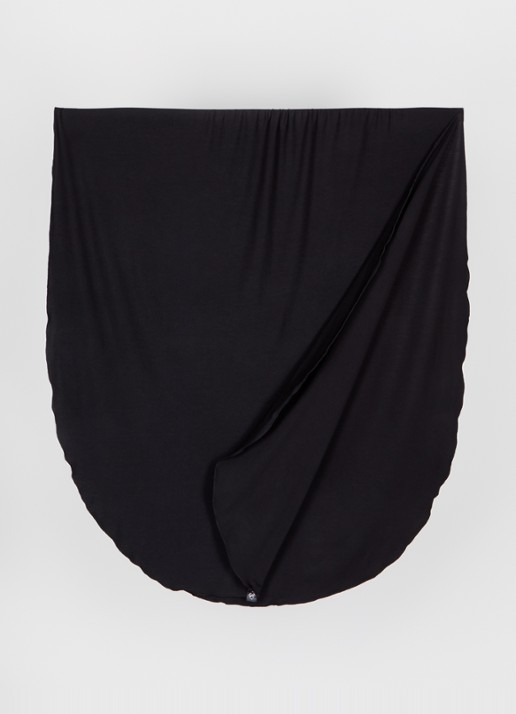 LES Atelier Bamboo Jersey hoofddoek 180 x 82 cm - detail zwart