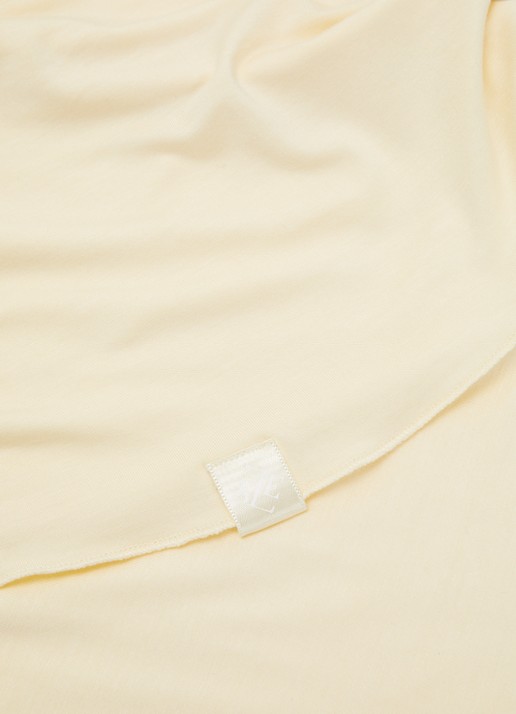 LES Atelier Bamboo Jersey hoofddoek 180 x 82 cm - detail 4 lichtgeel