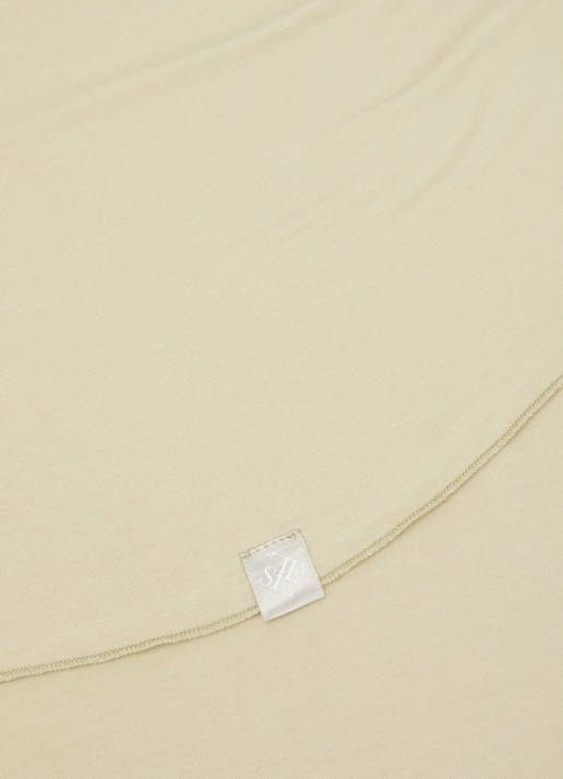 LES Atelier Bamboo Jersey hoofddoek 180 x 82 cm - detail 4 khaki