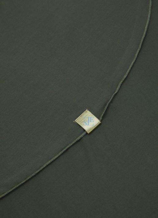 LES Atelier Hoofdoek met logo 180 x 80 cm - detail 4 middengrijs
