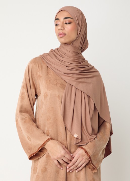 LES Atelier Hoofdoek met logo 180 x 80 cm - voorkant 2 oudroze