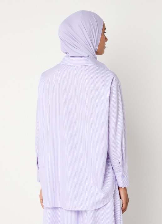 LES Atelier Itri blouse met borstzak - achterkant 5 lila