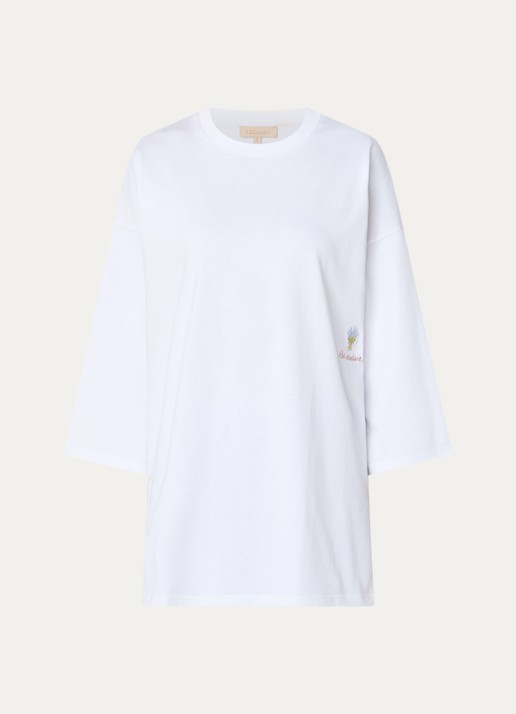 LES Atelier Nada oversized T-shirt met logoborduring