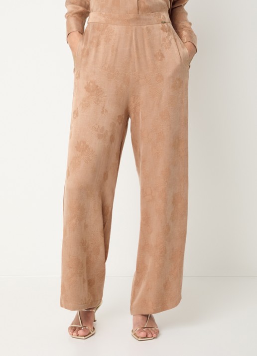 LES Atelier Raihan high waist loose fit pantalon met print