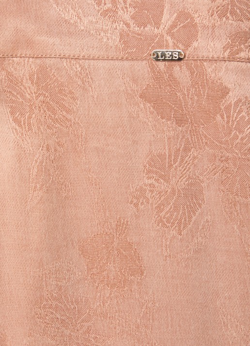 LES Atelier Raihan high waist loose fit pantalon met print - detail 4 oranjerood