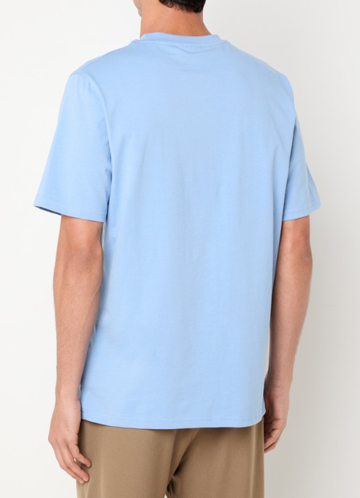 Les Deux Andrew T-shirt met logoprint - achterkant donkerblauw