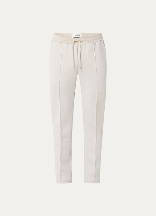 Les Deux Ballier straight fit joggingbroek met logo - voorkant 4 zand