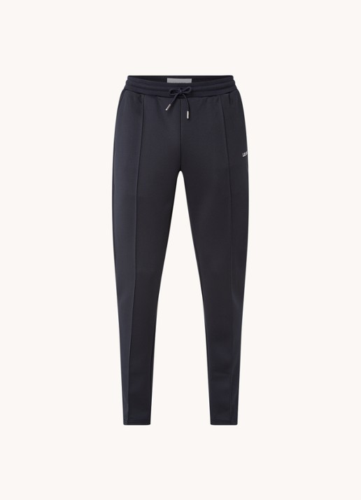 Les Deux Ballier straight fit trackpants met steekzakken en logo - voorkant 2 donkerblauw