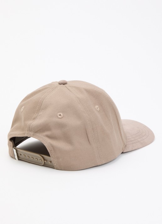 Les Deux Baseball pet II met logoborduring - detail taupe