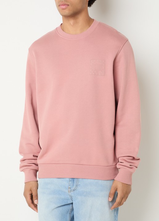 Les Deux Ben Goods sweater met logo- en backprint - achterkant 3 roze