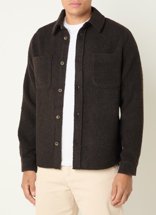 Les Deux Boucle overshirt in wolblend met borstzakken