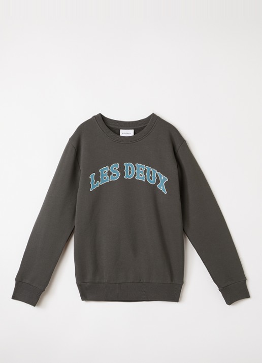 Les Deux Brady Western sweater met flock logoprint